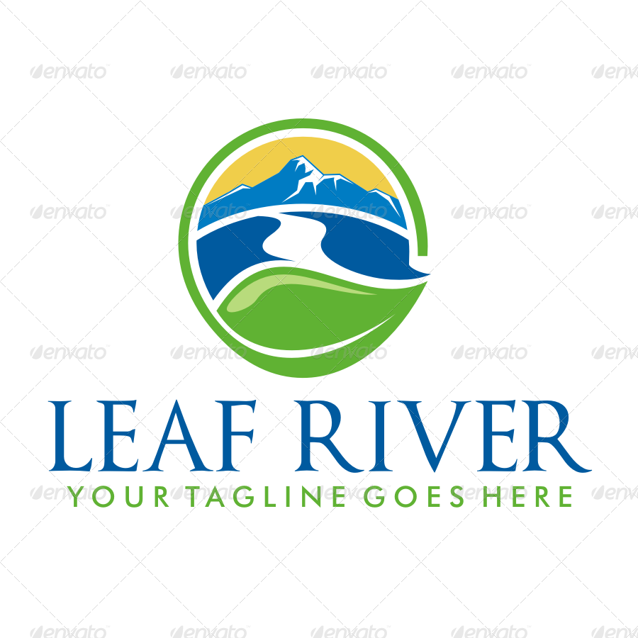 Leaf River logo by seviart GraphicRiver